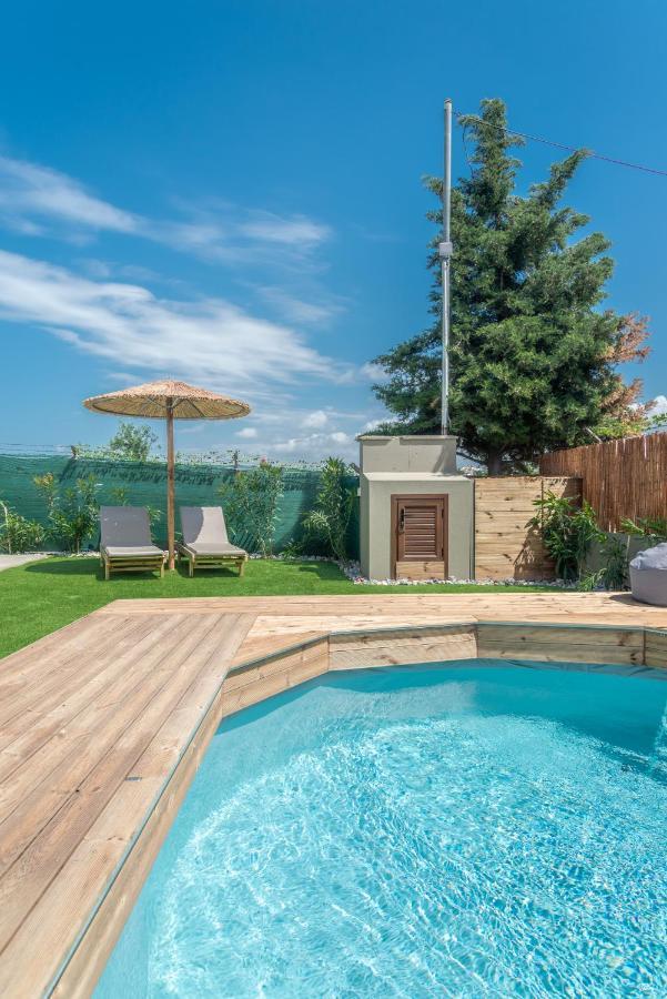 Cozy House With Pool Near Beach Gazi Εξωτερικό φωτογραφία
